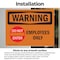 Signmission Employees Only With Symbol OSHA Warning Sign, Vinyl Decal, 10in W x 7in L, 2PK OS-2PACK-WS-D-710-L-12114 - alternate 6